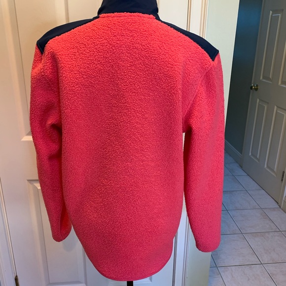 Under Armour golf fleece pile Sherpa pull over M hot pink & navy - Picture 3 of 6